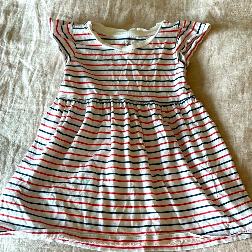 Striped Short Sleeve Dress